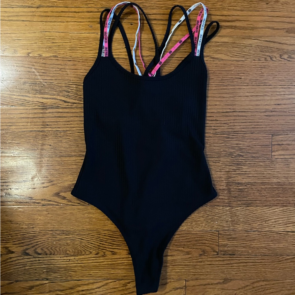 Victoria’s Secret Sport Strappy Black Bodysuit